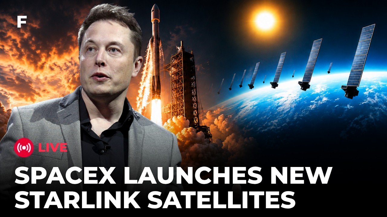 SPACEX LIVE: Elon Musk's SpaceX Launches Fresh Batch of Starlink Satellites | Elon Musk | Space Tech