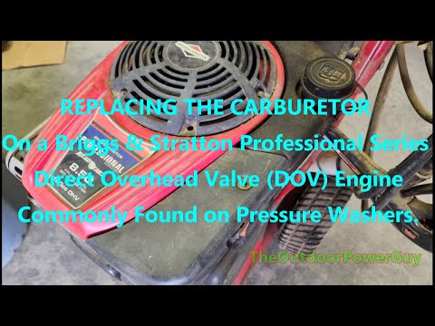 REPLACING A CARBURETOR | BRIGGS & STRATTON 8.50 PROFESSIONAL SERIES ENGINE | PRESSURE WASHER