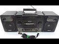 Sony Boombox CFS 1030 FMAM Radio Cassette Player Recorder Bass Reflex Speakers