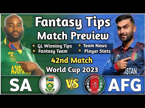 South Africa vs Afghanistan 42nd Match Dream11 Team, SA vs AFG Dream11 Prediction, World Cup 2023