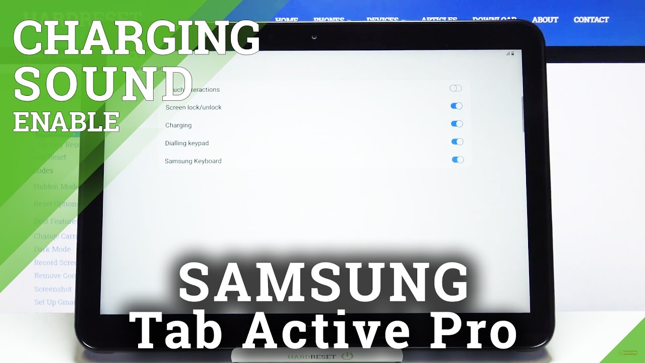 How to Deactivate Charging Sound in SAMSUNG Galaxy Tab Active Pro – Mute Charging Sound