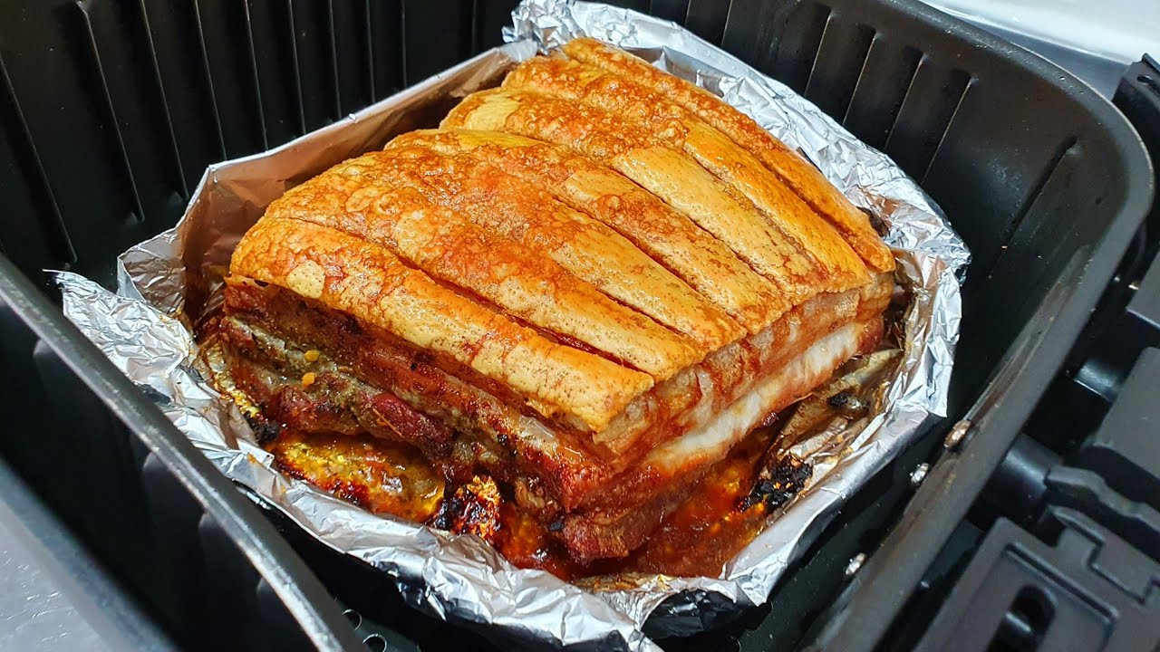 PANCETA DE PORCO À PURURUCA NA AIRFRYER