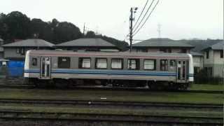 preview picture of video '14時15分三次発口羽行き428D普通列車の3番線入線と西側車窓風景車'