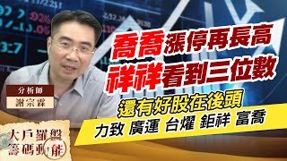 喬喬漲停再長高 祥祥看到三位數 還有好股在後頭 (圖)