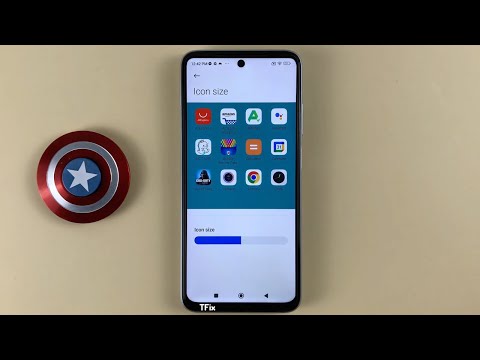 How to change App Icon Size on Xiaomi Redmi 10 Android 12