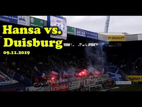 CHOREO UND SUPPORT im Spiel F.C. Hansa Rostock - MSV Duisburg (09.11.2019)