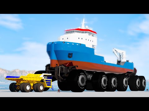 Giants Machines Crushes Cars #26 - Beamng drive