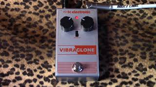 Video thumbnail for TC Electronic VIBRACLONE rotary vibe pedal demo with Les Paul by gearmanndude