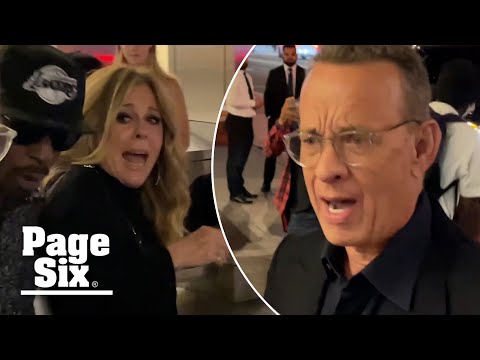 Tom Hanks says THIS to fan as they nearly knock over Rita Wilson | Page Six Celebrity News