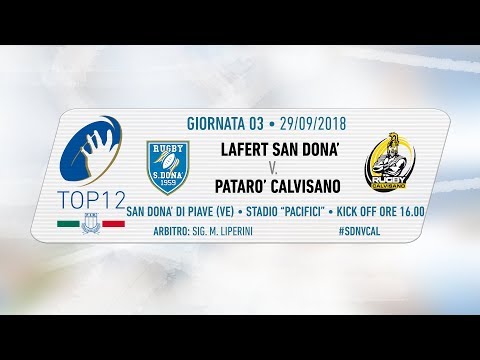 TOP12 2018/19, Giornata 3 - Lafert San Donà v Patarò Calvisano