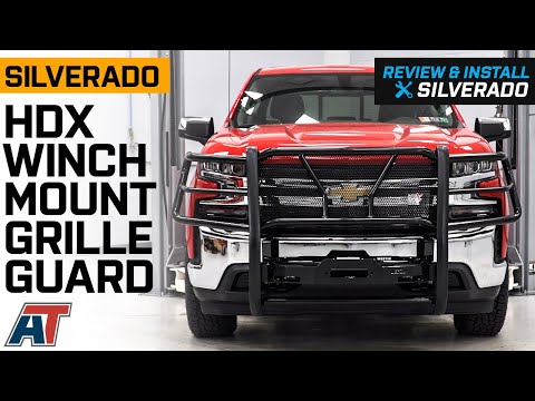 2019-2021 Silverado 1500 HDX Winch Mount Grille Guard; Black Review & Install