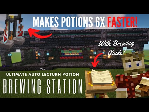 Ultimate Auto Potion Brewing Station with Lectern selection and Brewing Guide - Minecraft - Showcase