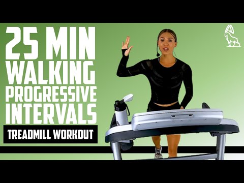 25 Min WALKING PROGRESSIVE INTERVALS on the Treadmill!
