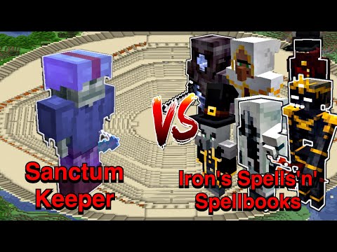 100 Hundred Plus - Minecraft |Mobs Battle| Sanctum Keeper (Ultris Boss Expansion)VS Iron's Spells 'n Spellbooks