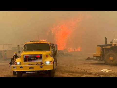 Cemetery, construction equipment saved from Darlene 3 Fire thanks to crews' quick work