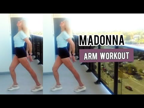 10 MIN MADONNA ARM WORKOUT TO SLIM & TONED ARMS +Bottles //Weights