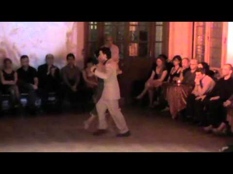  Alejandro Hermida  and  Nayla Vacca  are  dancing  to  the  vals  "  Dichas Que Vivi  "