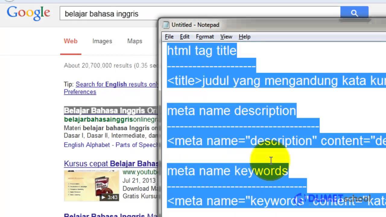 Fungsi Meta Tag HTML