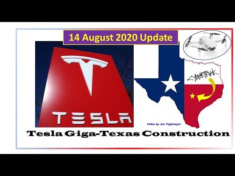 Tesla Gigafactory Texas 14 August 2020 Construction Update Video