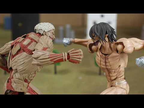 STOP MOTION 進撃の巨人 エレン VS ライナー eren vs reiner   attack on titan 