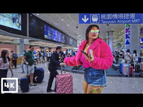 🇹🇼 Excursão final ao aeroporto de Taoyuan/Taipei 2023 (Terminal 1, 2 e Skytrain) Taiwan Walk 4K