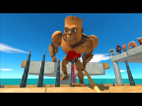 Challenge to pass through the spike trap and attack the enemy - Animal Revolt Battle Simulator