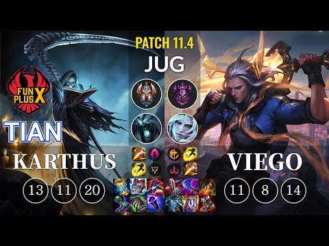 FPX Tian Karthus vs Viego Jungle - KR Patch 11.4