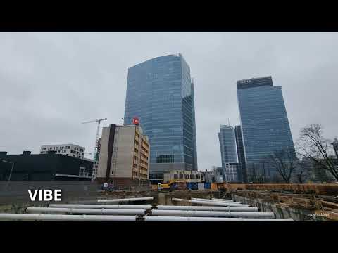 Warszawa / Warsaw VIBE - budowa kompleksu biurowego z wieżą 95 m / Construction of VIBE - 22.01.2023