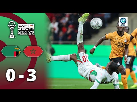 WAHNSINN! Nächstes Fallrückziehertor von El-Kaabi bei Hakimi-Comeback!| Sambia - Marokko