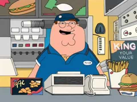 Family Guy Burger King Fritten rot/weiß