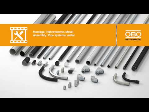 Montage système tubes acier OBO Bettermann