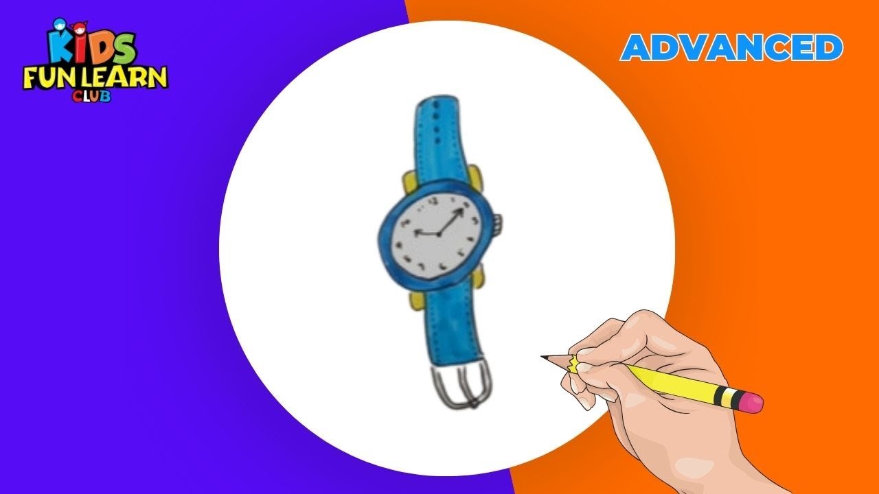 How to draw a wrist watch