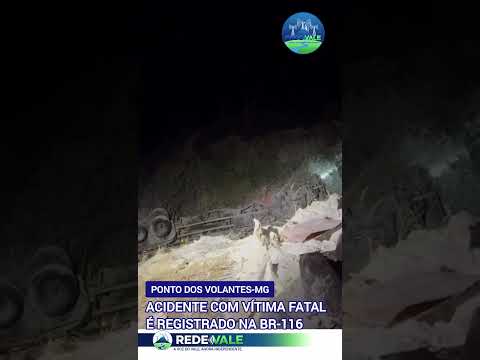 acidente com vítima fatal em Ponto dos Volantes