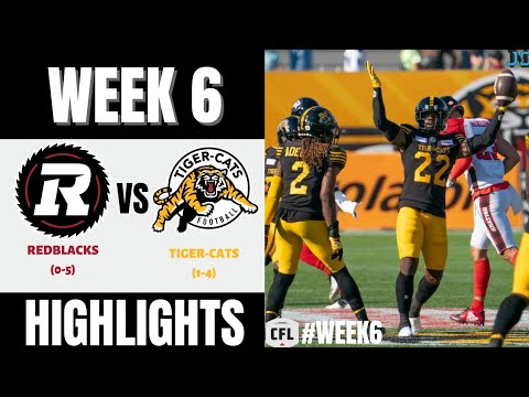 Ottawa Redblacks vs Hamilton Tiger-Cats | 2022 CFL Week 6 | Highlights
