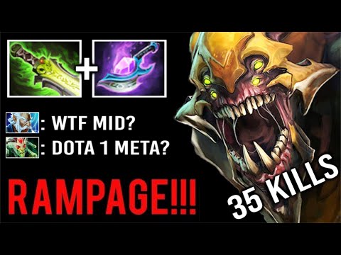 DOTA 1 MID HERO IS BACK! RAMPAGE Team Wipe Combo Epic Magic Show Crazy Imba Mid Sand King WTF Dota 2