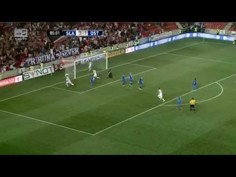 SK Slavia Praha – FC Baník Ostrava  gol na 3-1 MARTIN LATKA