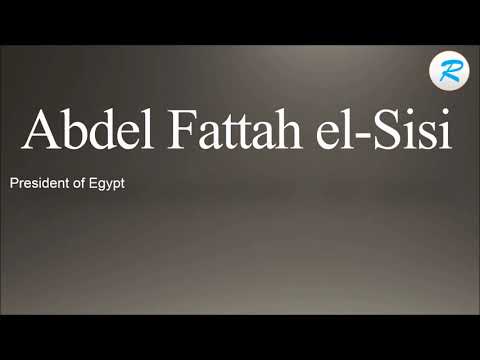 How to pronounce Abdel Fattah el Sisi