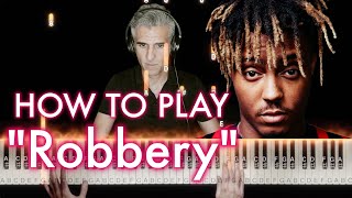Juice WRLD - Robbery PIANO TUTORIAL (how to REALLY play it) | Sheet Music | Chords | RIP Juice WRLD