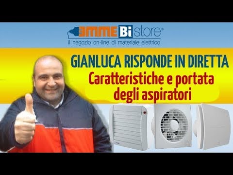 Aspiratori: Caratteristiche e portata. Gianluca di Emmebistore risponde in diretta