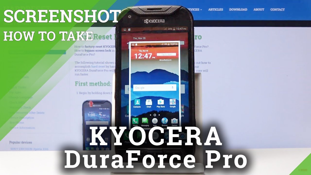 How to Take a Screenshot in KYOCERA DuraForce Pro - Capture Screen