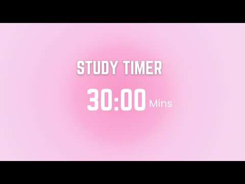 30 Minutes timer.  Half hour pink aura timer. Pomodoro timer/technique for work/ Studies/ Meditation