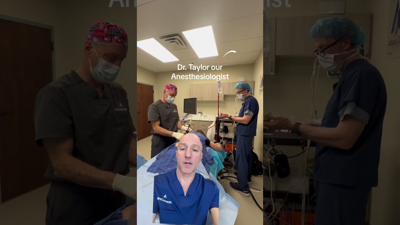 Dr. Taylor is our anesthesiologist who helps on big procedure days. #anesthesia #prp #utah