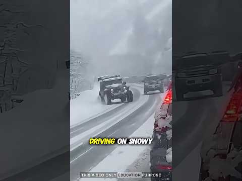 Instant Tire Chains at the Push of a Button ❄️ #SnowDriving #CarGadgets #WinterTips