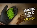 ️ Making Flock From Sponge For Diorama Trees