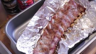 Costillas al horno con salsa barbacoa