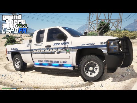 GTA 5 LSPDFR  - Blaine County Sheriff - K-9 Unit (NVE)