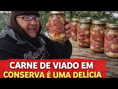 Homemade preserved venison