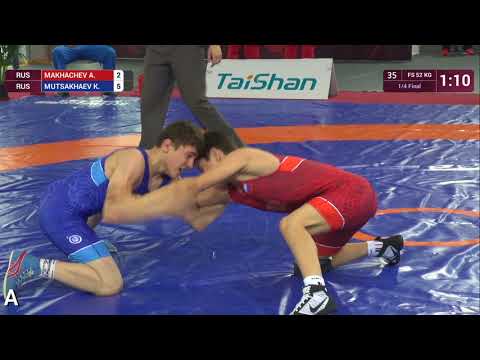1/4 FS - 52 kg: A. MAKHACHEV (RUS) v. K. MUTSAKHAEV (RUS)