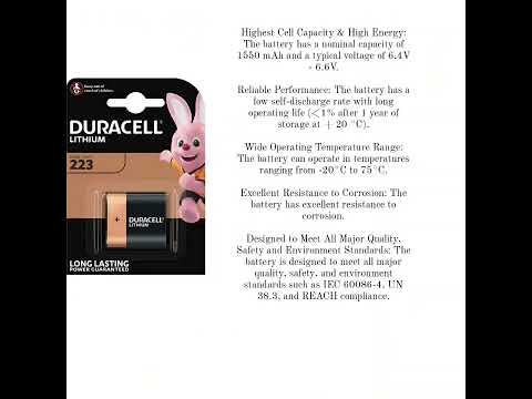 Duracell CRP2-223, 6V Lithium Battery
