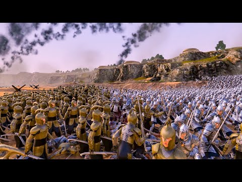 20 000 Elf Warrior No Shields VS 20 000 GondorCaptains | ultimate epic battle simulation 2 | uebs 2